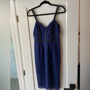 Royal blue women’s lace dress